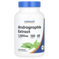 Экстракт андрографиса, 1000 мг, 120 капсул (500 мг на капсулу) — Nutricost