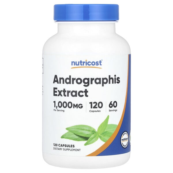 ncs57086_v_8.jpg Экстракт андрографиса, 1000 мг, 120 капсул (500 мг на капсулу) — Nutricost