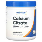 цитрат кальция, без вкусовых добавок, 250 г (8,9 унции) — Nutricost