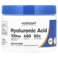 Гиалуроновая кислота, без добавок, 50 г (1,8 унции) — Nutricost