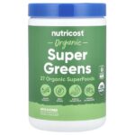 Органическая суперзеленая, без добавок, 309 г (11 унций) — Nutricost