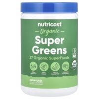 Органическая суперзеленая, без добавок, 309 г (11 унций) — Nutricost