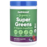 Органическая суперзеленая, ягодное ассорти, 330 г (11,8 унции) — Nutricost