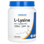 L-лизин, без добавок, 1 кг (35,7 унции) — Nutricost