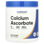 Аскорбат кальция, без добавок, 250 г (8,9 унции) — Nutricost