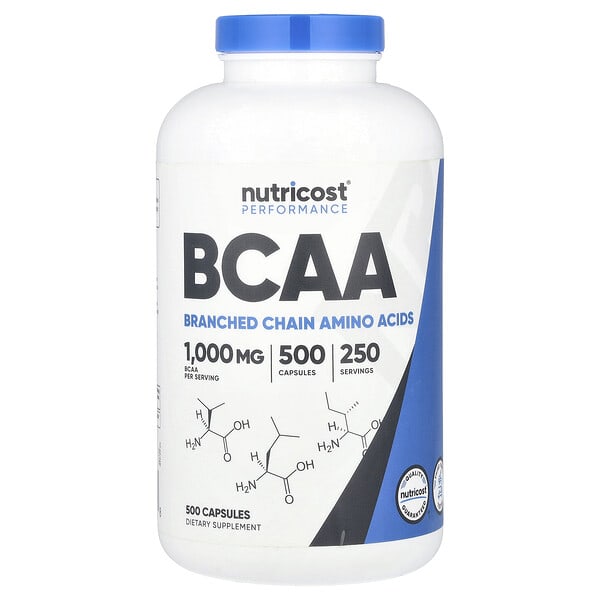 ncs57169_v_8.jpg BCAA, для производительности, 500 капсул (500 мг в 1 капсуле) — Nutricost