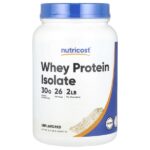 Изолят сывороточного протеина, без добавок, 907 г (2 фунта) — Nutricost