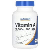 витамин A, 10 000 МЕ, 500 капсул — Nutricost