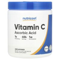 Витамин C, без добавок, 454 г (16,2 унции) — Nutricost