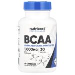 Performance, BCAA, 60 капсул (500 мг в 1 капсуле) — Nutricost