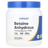 Безводный бетаин, без добавок, 500 г (17,9 унции) — Nutricost