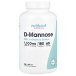 D-манноза с экстрактом клюквы для женщин, 180 капсул — Nutricost