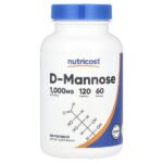 D-манноза, 120 капсул (500 мг в 1 капсуле) — Nutricost