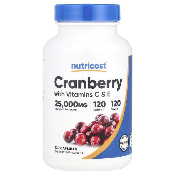 ncs57293_v_8.jpg Клюква с витаминами C и E, 120 капсул — Nutricost