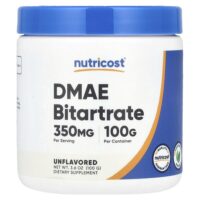 Битартрат ДМАЭ, без добавок, 100 г (3,6 унции) — Nutricost