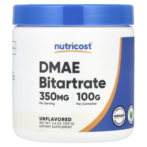 ncs57301_v_8.jpg Битартрат ДМАЭ, без добавок, 100 г (3,6 унции) — Nutricost
