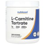 L-карнитин тартрат, без добавок, 250 г (8,9 унции) — Nutricost