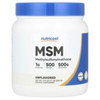 МСМ, без добавок, 500 г (17,9 унции) — Nutricost