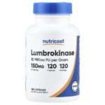 люмброкиназа, 150 мг, 120 капсул — Nutricost