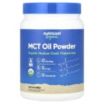 Порошок из органического масла MCT, без ароматизаторов, 454 г (16,2 унции) — Nutricost