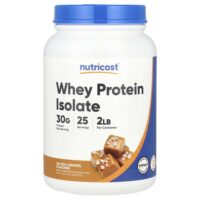 изолят сывороточного протеина, со вкусом соленой карамелью, 907 г (2 фунта) — Nutricost