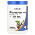 Глюкоманнан, без добавок, 500 г (17,9 унции) — Nutricost