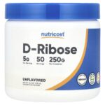 D-рибоза, без добавок, 250 г (8,9 унции) — Nutricost