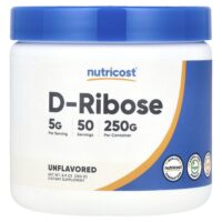 D-рибоза, без добавок, 250 г (8,9 унции) — Nutricost