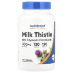 Расторопша, 300 мг, 120 капсул — Nutricost