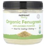 Pantry, органический порошок из пажитника, без добавок, 454 г (16,2 унции) — Nutricost