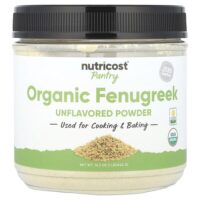 Pantry, органический порошок из пажитника, без добавок, 454 г (16,2 унции) — Nutricost