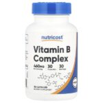 Комплекс витаминов группы B, 30 капсул — Nutricost