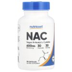 NAC, 600 мг, 30 капсул — Nutricost