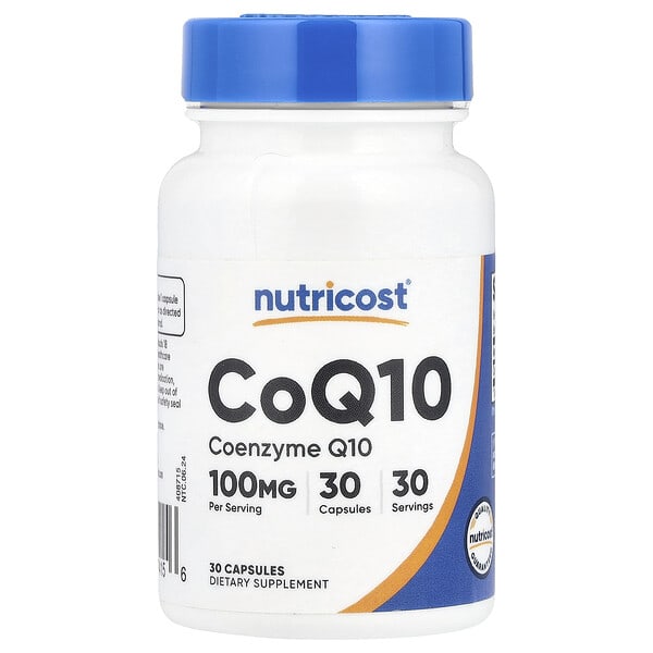 CoQ10, 100 мг, 30 капсул — Nutricost