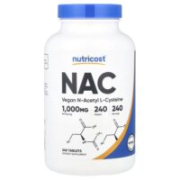 NAC, 1000 мг, 240 таблеток — Nutricost