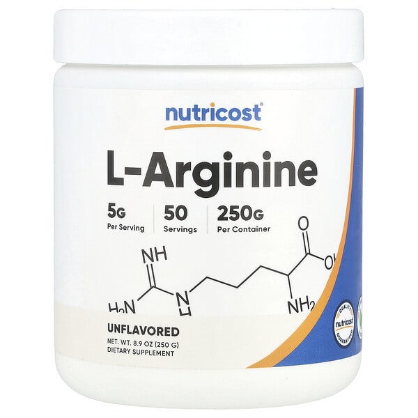 ncs57439_v_8.jpg L-аргинин, без добавок, 250 г (8,9 унции) — Nutricost