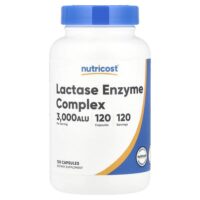 ферментный комплекс с лактазой, 3000 ALU, 120 капсул — Nutricost