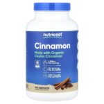 корица, 240 капсул (600 мг в 1 капсуле) — Nutricost