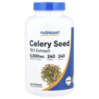семена сельдерея, 500 мг, 240 капсул — Nutricost