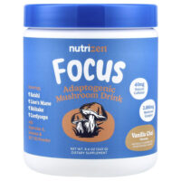 NutriZen®, Focus, адаптогенный грибной напиток, со вкусом ванильного чая, 240 г (8,6 унции) — Nutricost