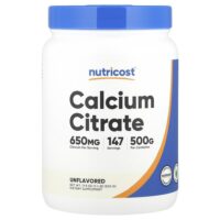 Цитрат кальция, без добавок, 500 г (17,9 унции) — Nutricost
