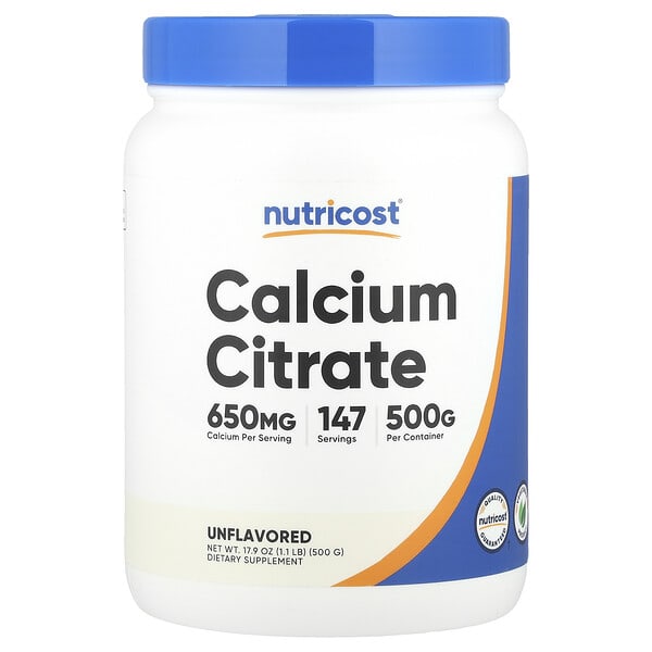 ncs57516_v_8.jpg Цитрат кальция, без добавок, 500 г (17,9 унции) — Nutricost