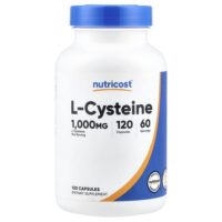 L-цистеин, 120 капсул (500 мг в 1 капсуле) — Nutricost
