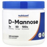 D-манноза, без добавок, 100 г (3,6 унции) — Nutricost