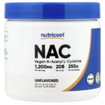NAC, без добавок, 250 г (8,9 унции) — Nutricost