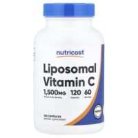 липосомальный витамин C, 120 капсул (750 мг в 1 капсуле) — Nutricost