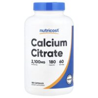 цитрат кальция, 180 капсул (700 мг в 1 капсуле) — Nutricost