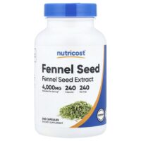 семена фенхеля, 240 капсул (200 мг в 1 капсуле) — Nutricost