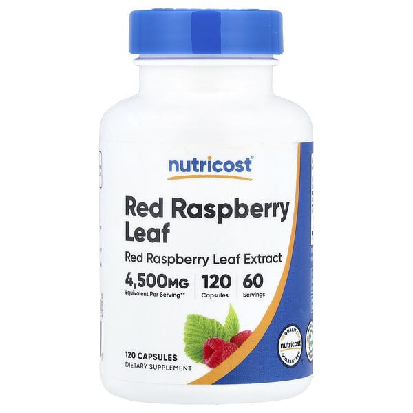 ncs57647_v_8.jpg листья красной малины, 120 капсул (150 мг в капсуле) — Nutricost