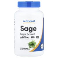 шалфей, 120 капсул (400 мг в 1 капсуле) — Nutricost